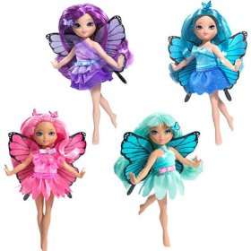Barbie Mariposa Fluttering Fairy (4) Dolls with Swappable Fashions