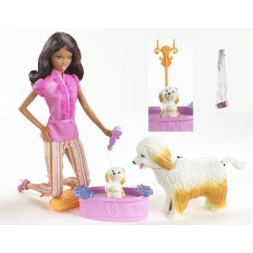 Barbie Reality Clean Up Pup African American Doll Playset