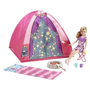 Barbie Sisters Tent And Stacie Doll Playset