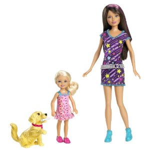 Barbie Sisters Train Taffy Skipper and Chelsea Doll 2-Pack