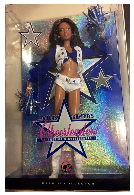 2008 Pink Label - Pop Culture Dolls Collection - Dallas Cowboys Cheerleader - Brunette Latina Doll 