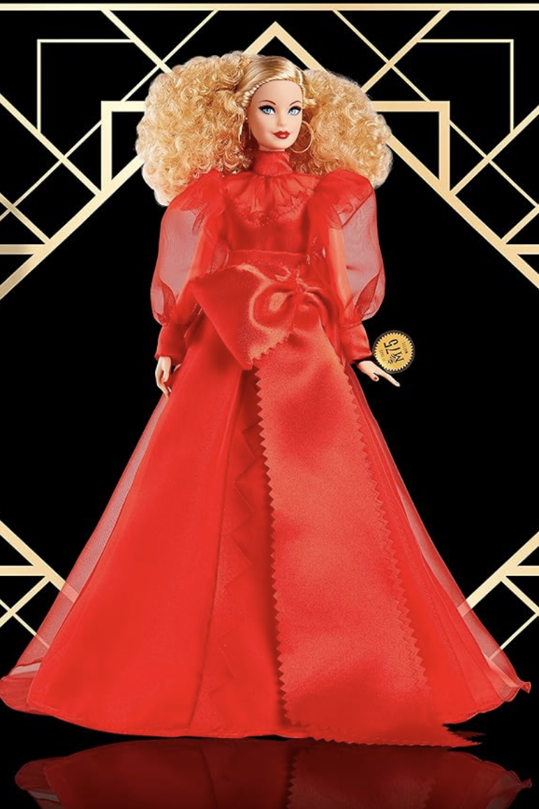 Barbie Collector Mattel 75th Anniversary Doll in Red Chiffon Gown